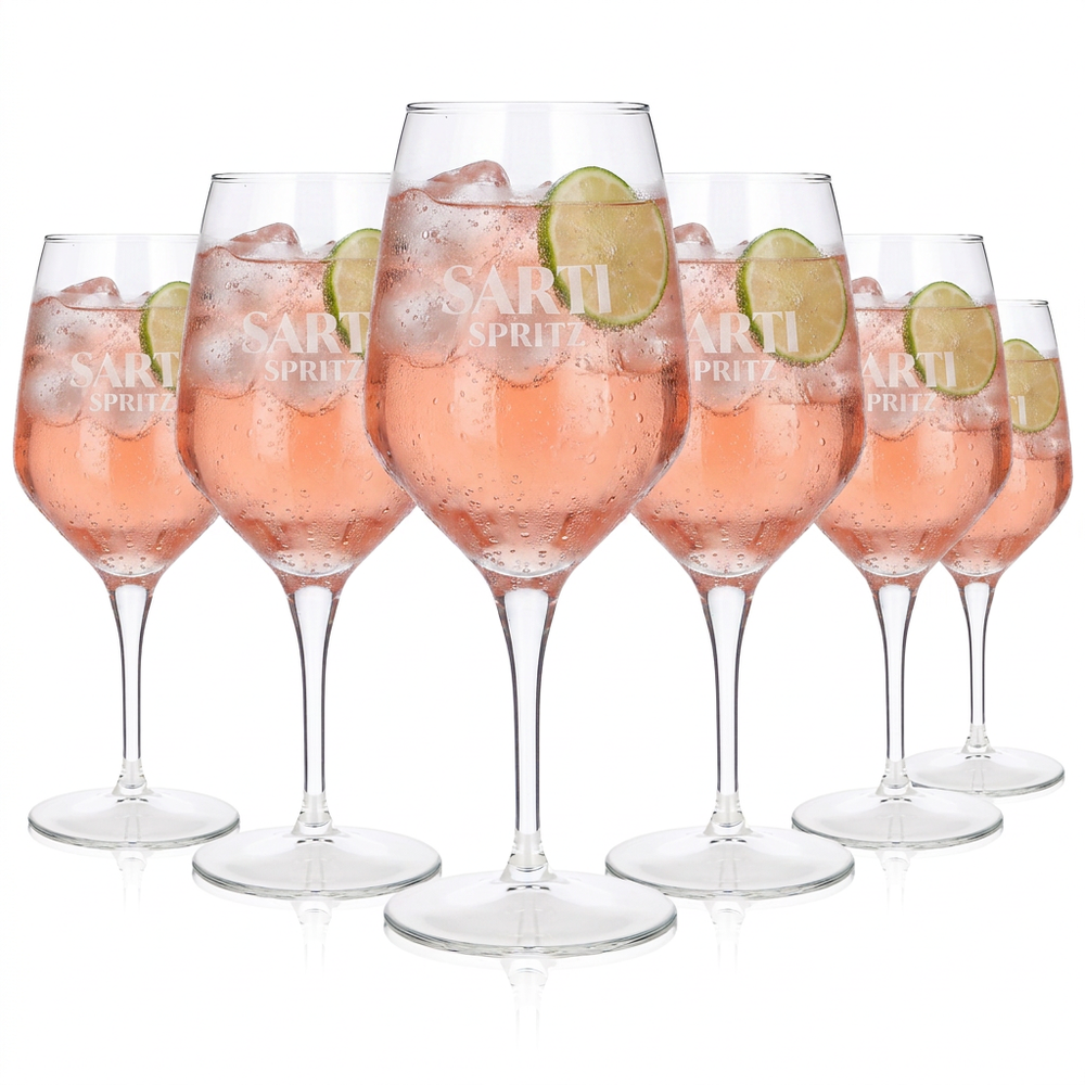 6x kieliszki do wina Sarti 0,44l kieliszki do koktajli Sarti Rosa Spritz aperitif drink