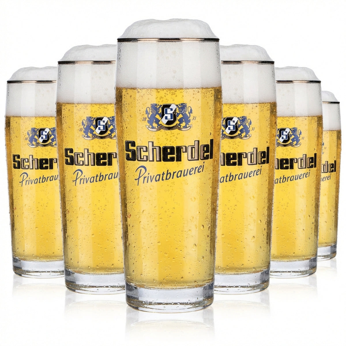 6x szklanki do piwa Scherdel 0,25 l Willibecher „Privatbrauerei” Rastal