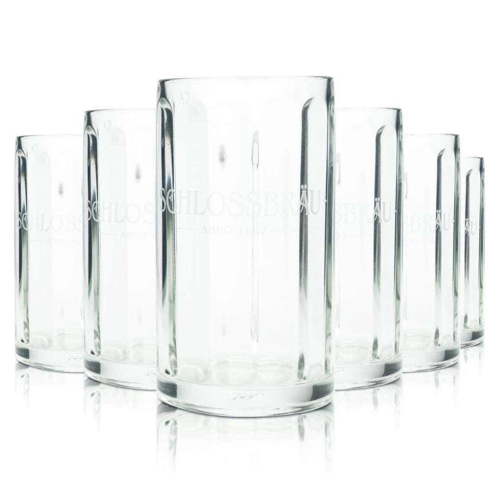 6x Szklanka do piwa Schlossbräu Kufel do piwa 0,4 l Glückauf Humpen Seidel Szklanki Browar