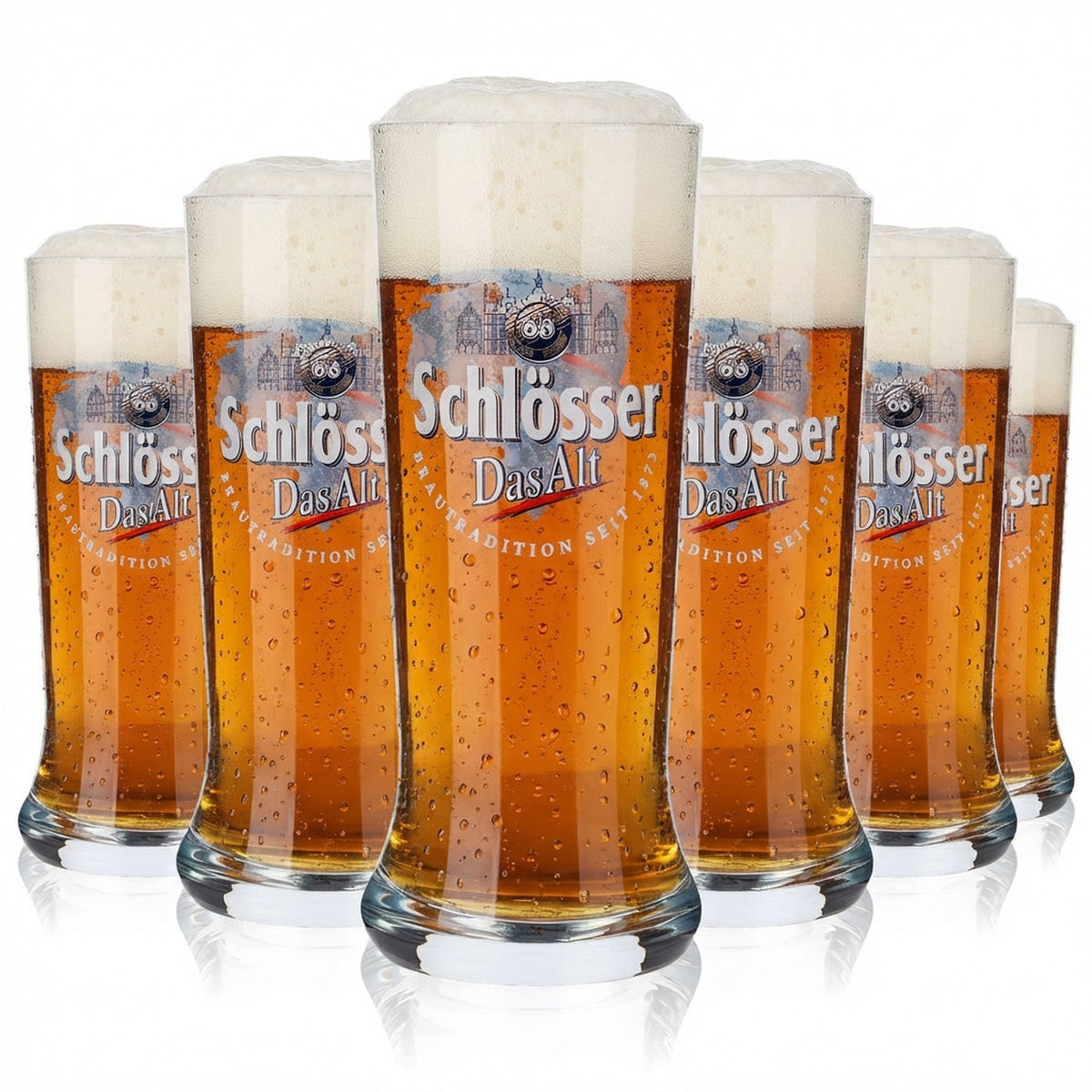 6x zamki Szklanka do piwa Alt 0,25 l Kubek „Cool & Fresh” Lausitz