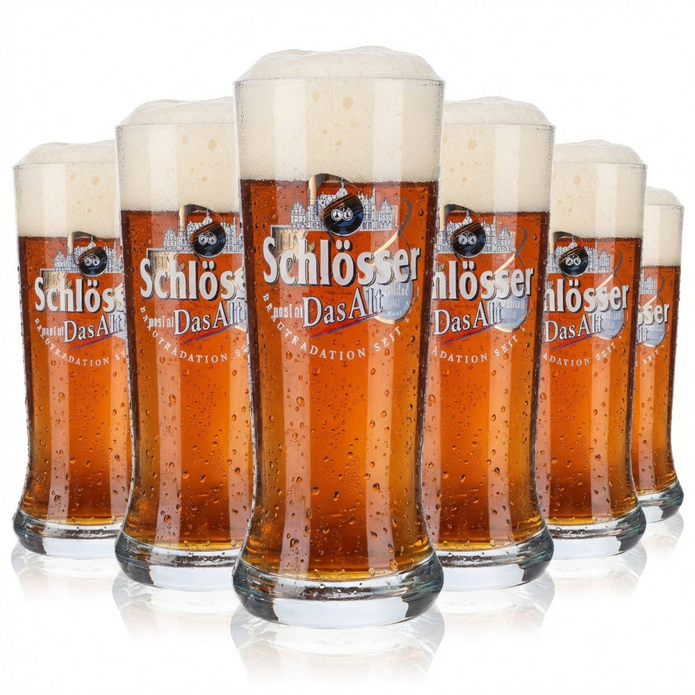 6x zamki Alt Bier Szklanki 0,25 l Szklanki Szklanki z uchwytem „10 lat”