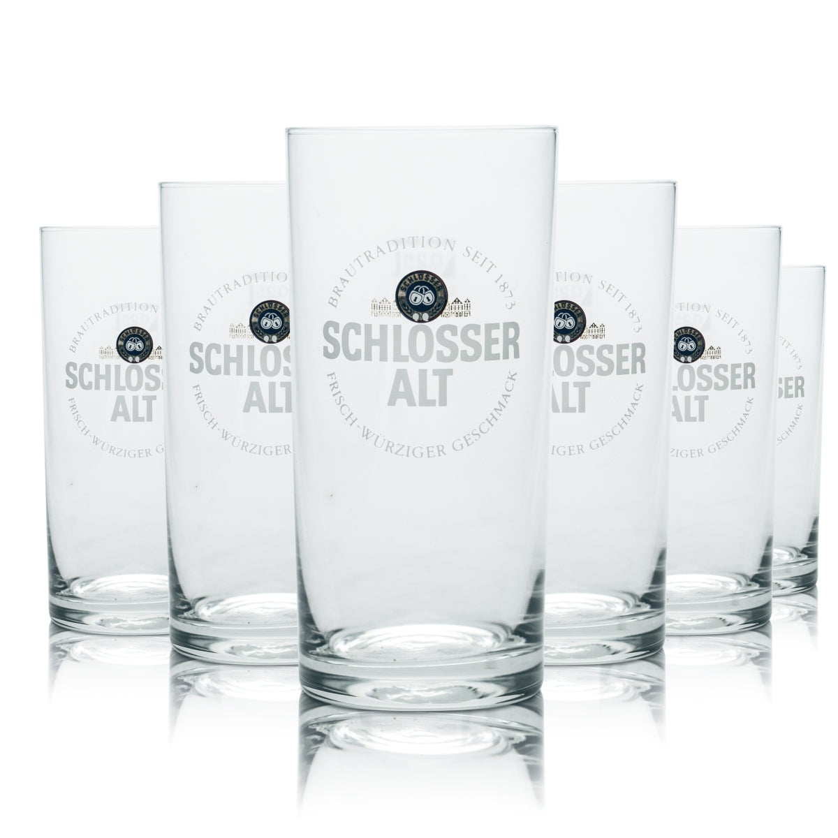 6x Schlösser Alt szklanka do piwa 0,25l Willi kufel szklanki barowe browar gastro