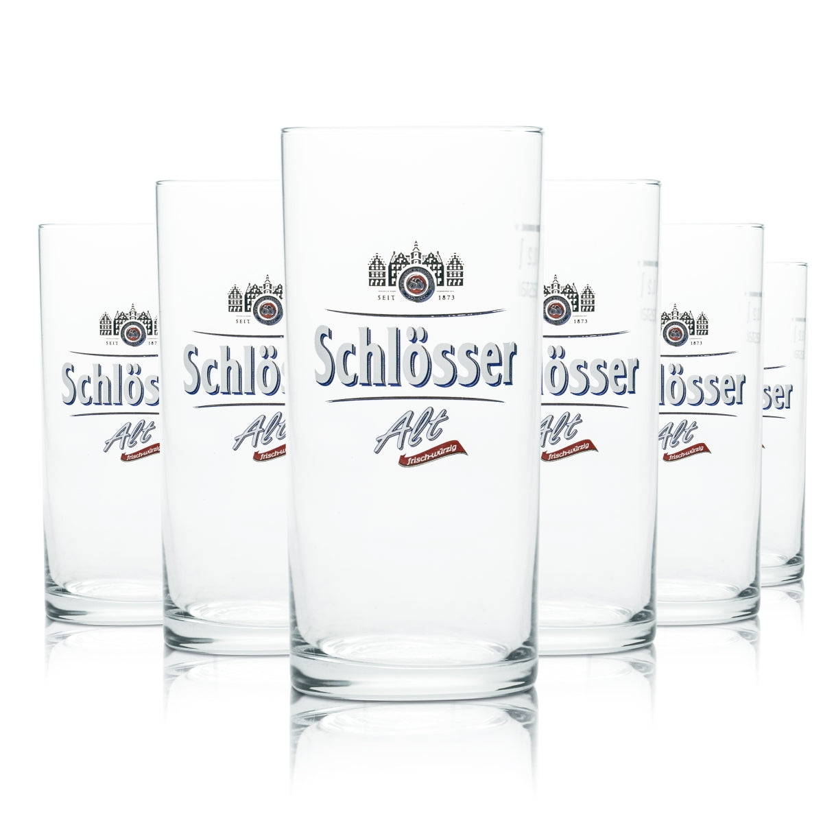 6x Schlösser Alt szklanka do piwa 0.2l kufel barowy Kölsch szklanki browar gastro bar