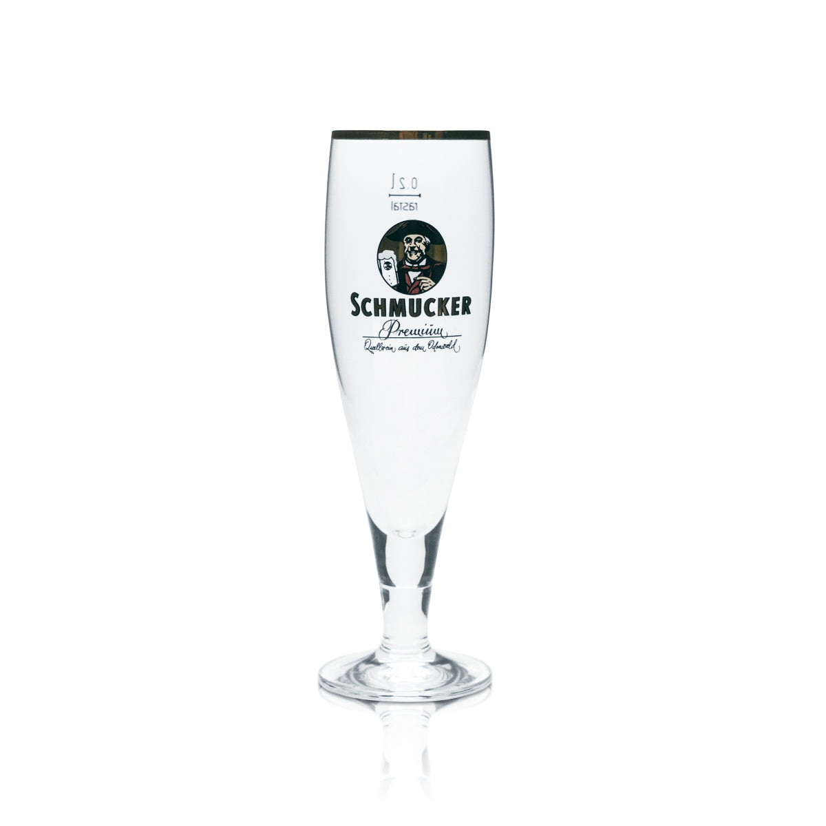 6x Schmucker Beer Glass 0.2l Goblet Tulip Gold Rim Premium Pilsner Glasses Gastro Bar – Widok 2