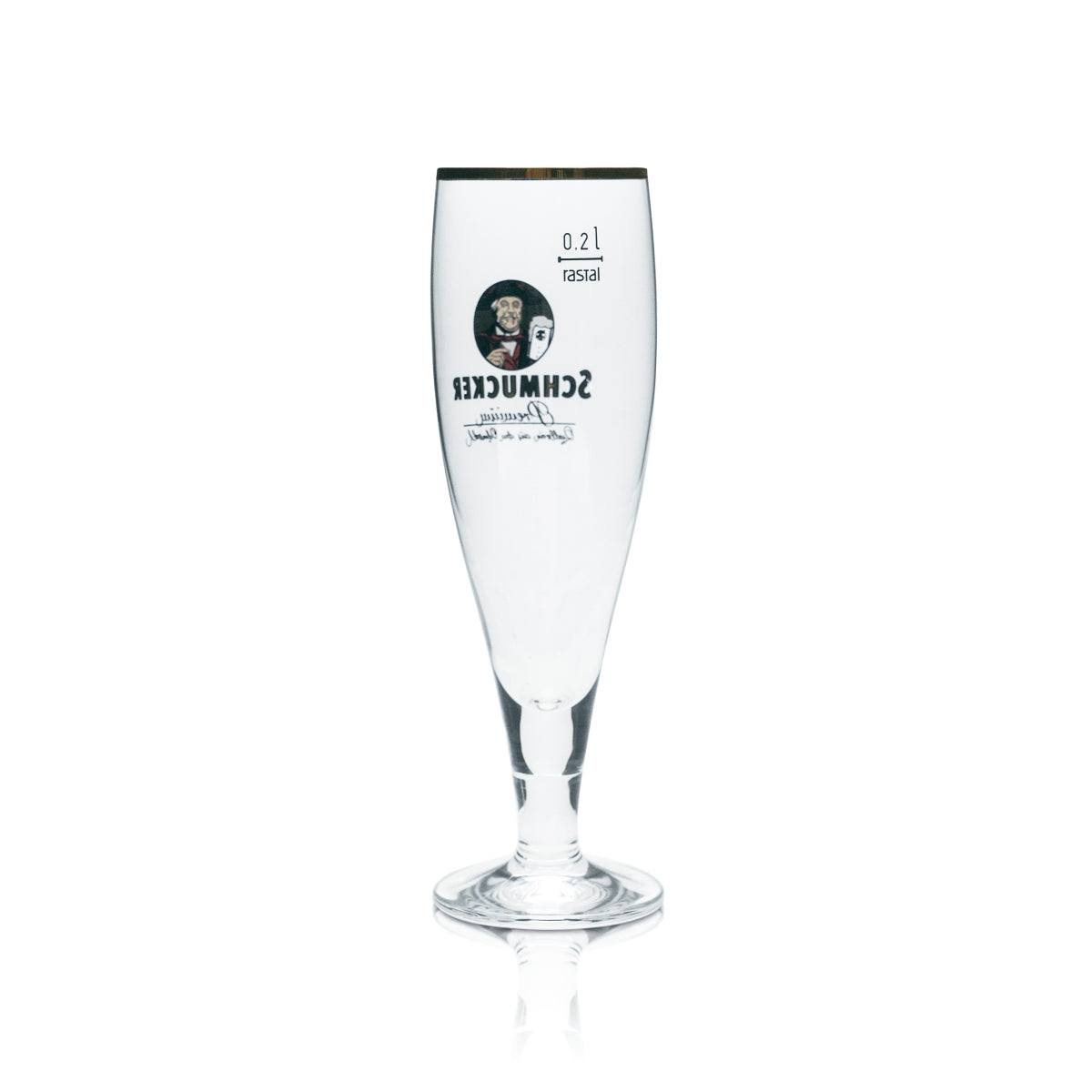 6x Schmucker Beer Glass 0.2l Goblet Tulip Gold Rim Premium Pilsner Glasses Gastro Bar – Widok 4