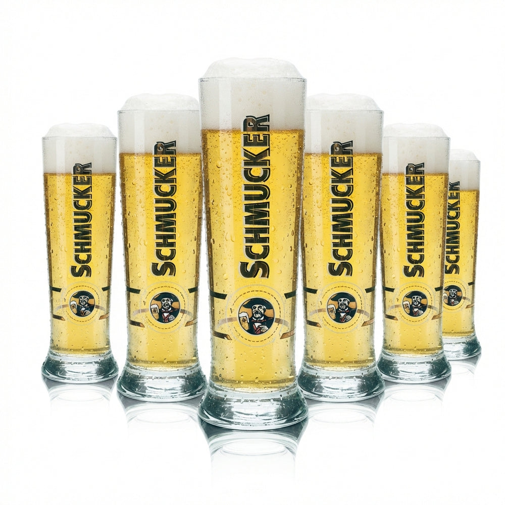 6x Schmucker szklanka do piwa 0.5l goblet tulipan szklanki Gastro Kneipe Pils Märzen