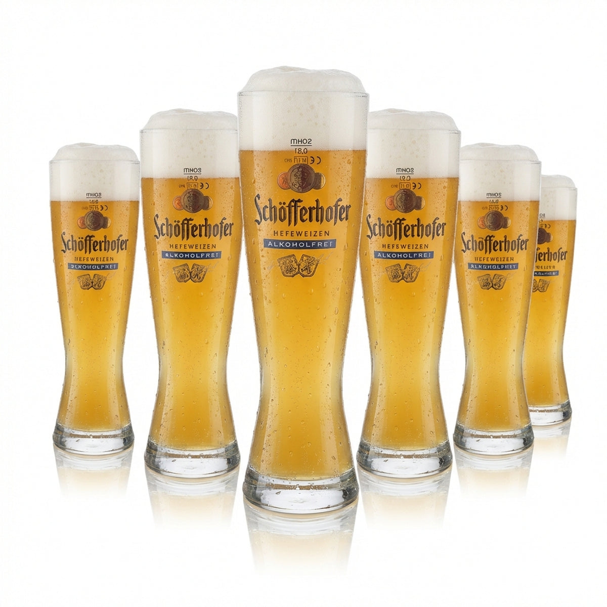 6x Schöfferhofer szklanka 0,5l piwo pszeniczne Hefeweizen bezalkoholowe szklanki zestaw browar