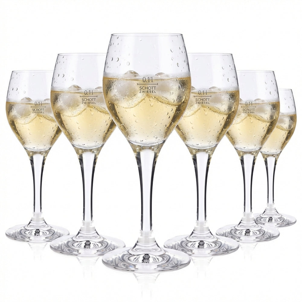 6x Schott Zwiesel Szklanka koktajlowa Szklanki Szklanka na nóżce 0,1 l Szklanka fletowa