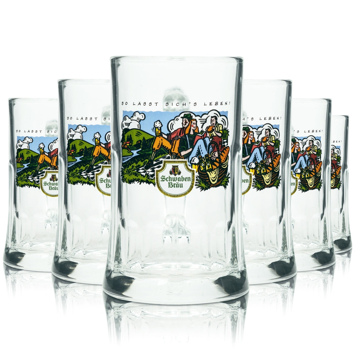 6x szklanka do piwa Schwaben Bräu 0,3l kufel Cannstatter Volksfest 1995 szklanki Seidel