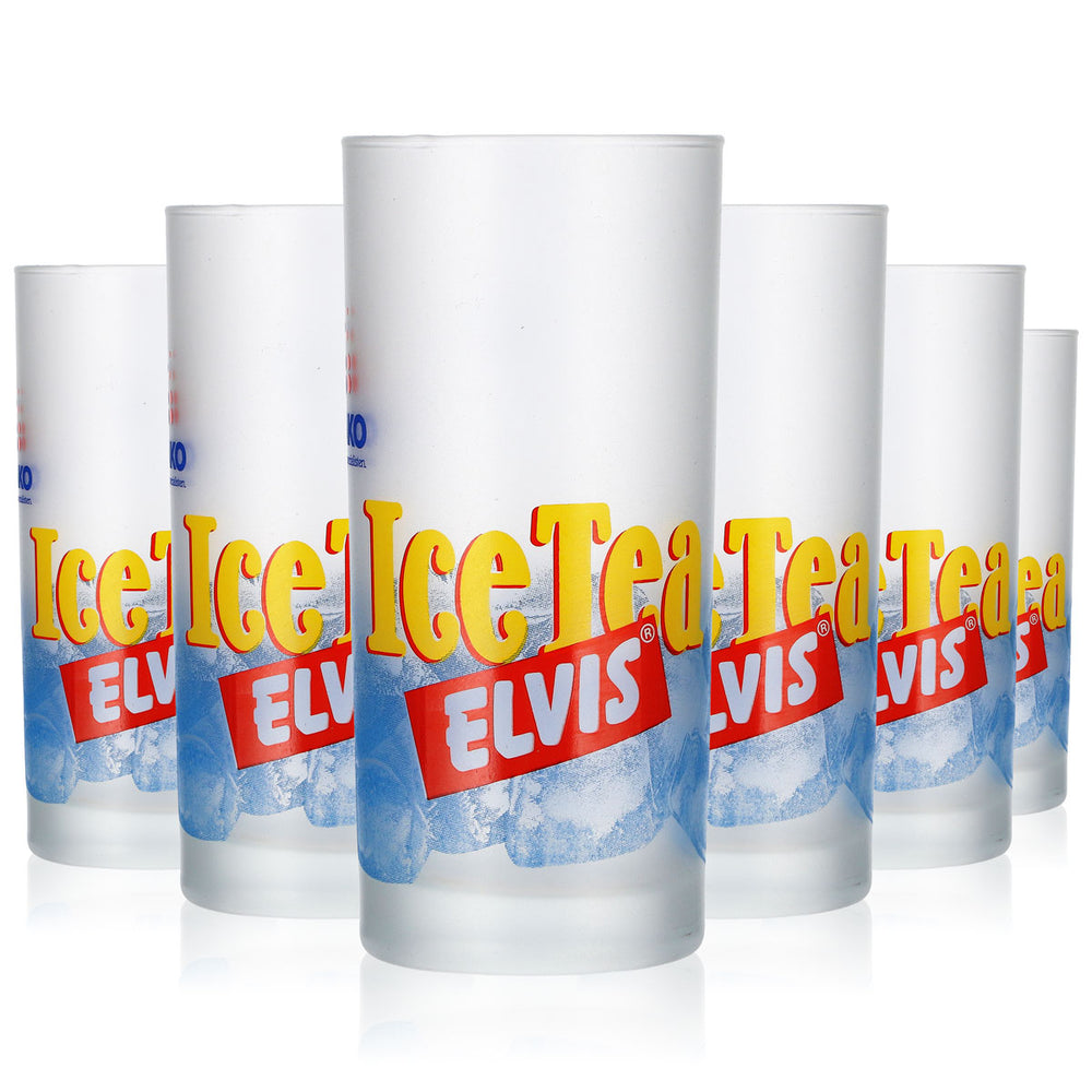 6 szt. szklanek do soków Schwaben Bräu o pojemności 0,2 l, kubki do herbaty mrożonej „Elvis Frosted”