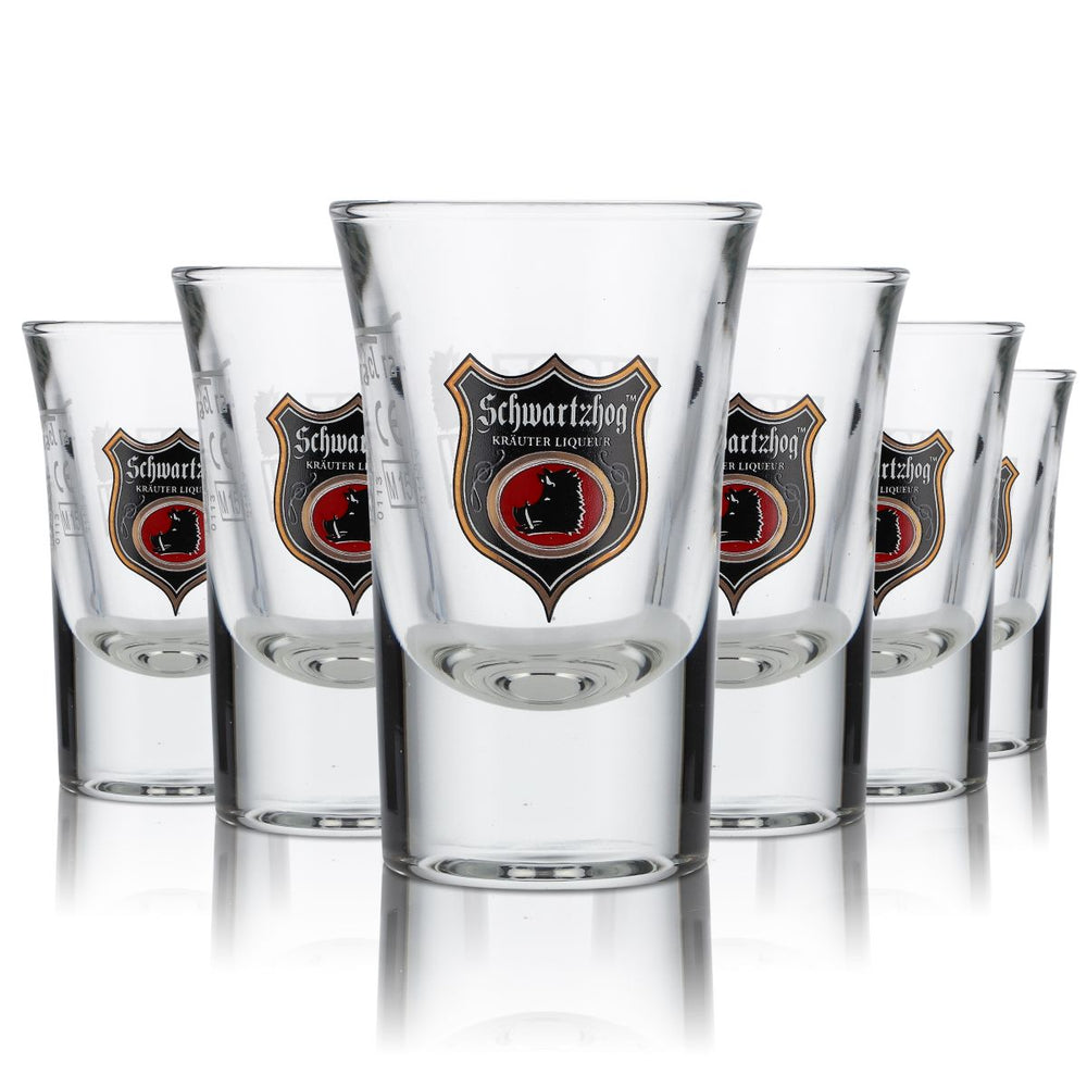 6x Schwartzhog Szklanka 2cl Kieliszek do shotów Kieliszek do likieru Zestaw krótkich szklanek Szklanka do likieru