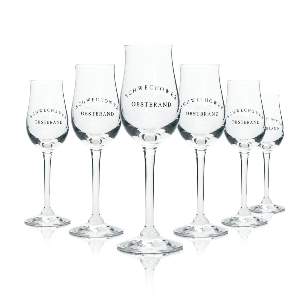 6x Schwechow kieliszek do brandy owocowej Nosing 2cl Krótkie kieliszki Shot Degustacja Sommelier