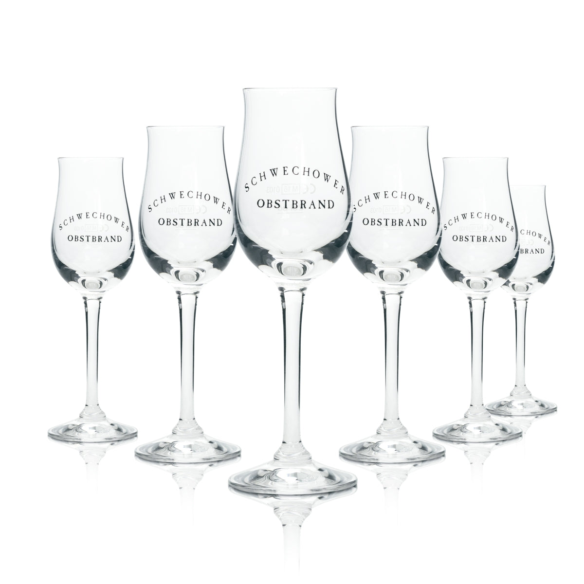 6x Schwechow kieliszek do brandy owocowej Nosing 2cl Krótkie kieliszki Shot Degustacja Sommelier