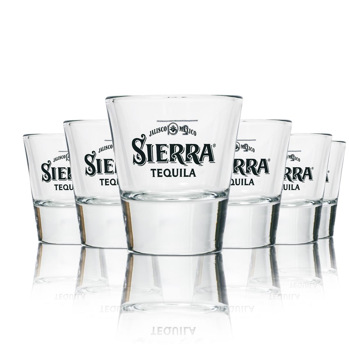 6x kieliszki do tequili Sierra 2 cl – zestaw dla miłośników tequili i imprez