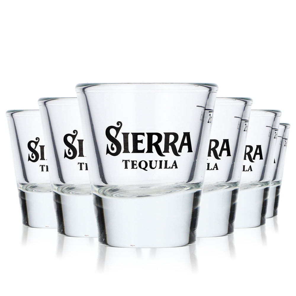 6x  Sierra Tequila Tequila Szklanka Stamper Krótka szklanka 2 cl tylko logo