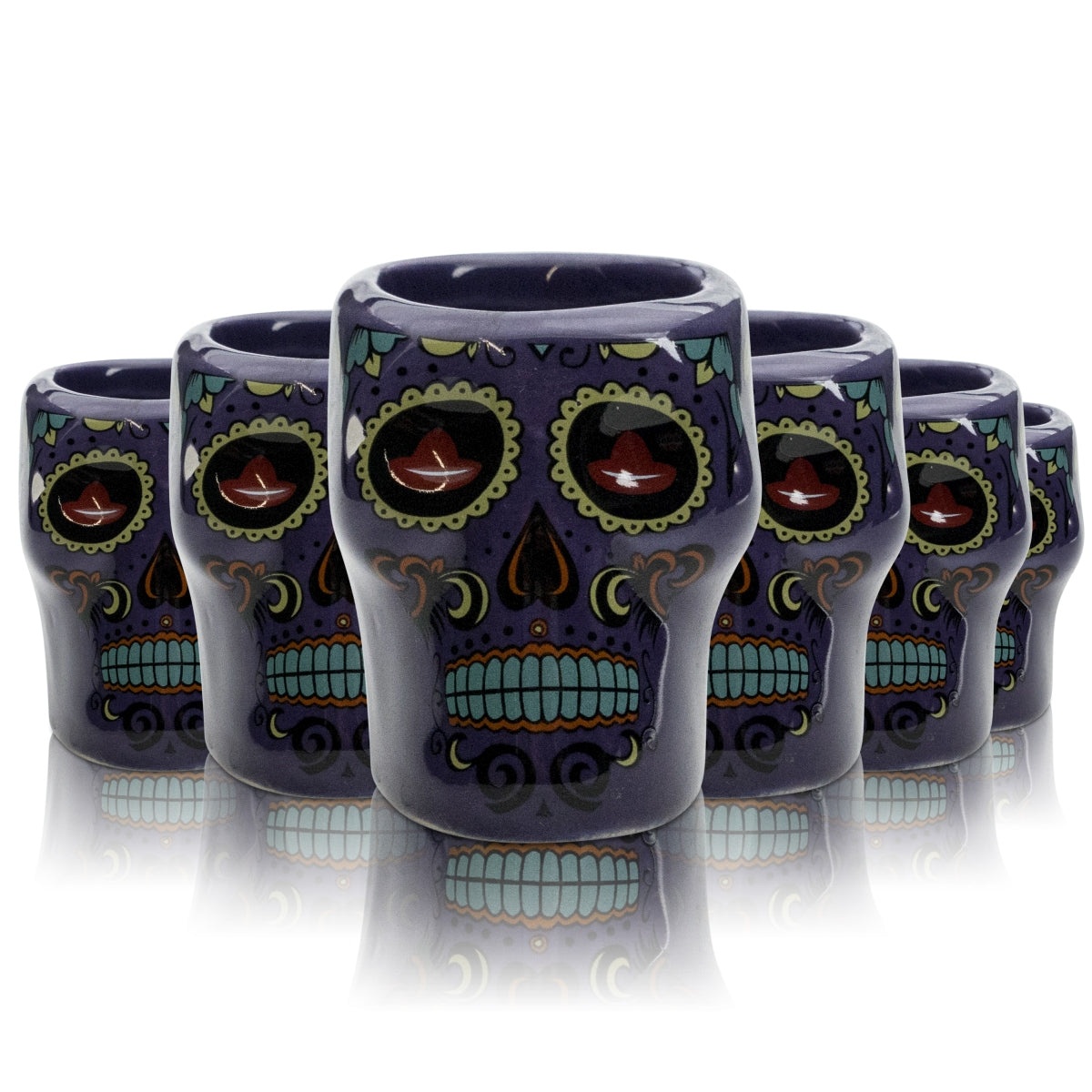 6x Sierra Tequilla Glass 2cl Shot Short Stamper Skull Glasses Mezcal Gastro
