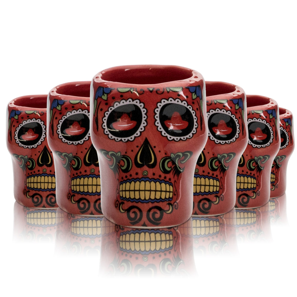 6x Sierra Tequilla Glass 2cl Shot Stamper Short Skull Glasses Mezcal Gastro