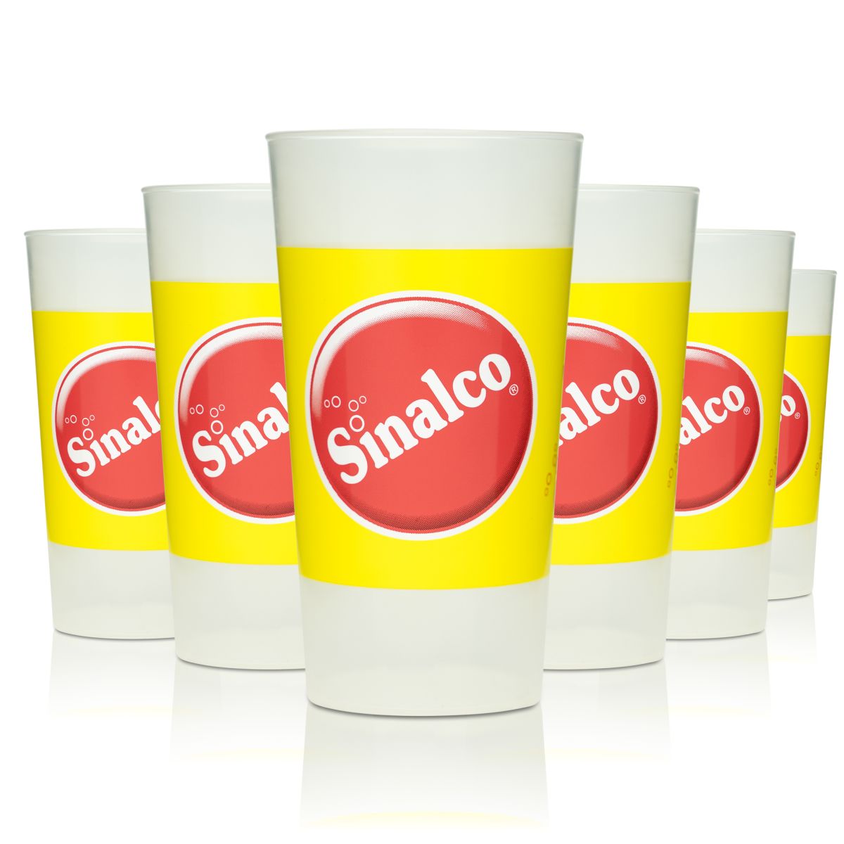 6x Sinalco plastikowe kubki wielokrotnego użytku szklane 0,3l twarde plastikowe szklanki do napojów bezalkoholowych lemoniada