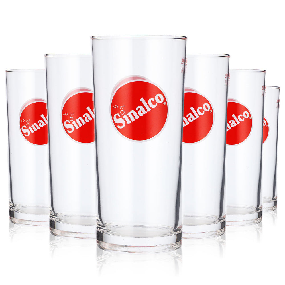 6x szklanki do napojów bezalkoholowych Sinalco Szklanki do limonady 0,4 l Kubki Tylko logo na zdjęciu