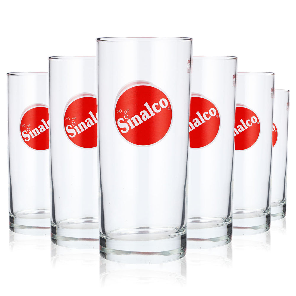 6x szklanki do napojów bezalkoholowych Sinalco Szklanki do limonady 0,5 l Kubki Tylko logo na zdjęciu