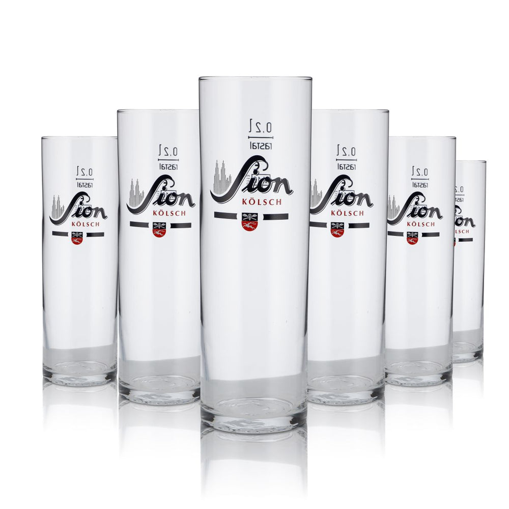 6x Sion Szklanka 0,2 l Szklanka do piwa Kölsch Zestaw szklanek do piwa Kölsch Browar Gastronomia Pub