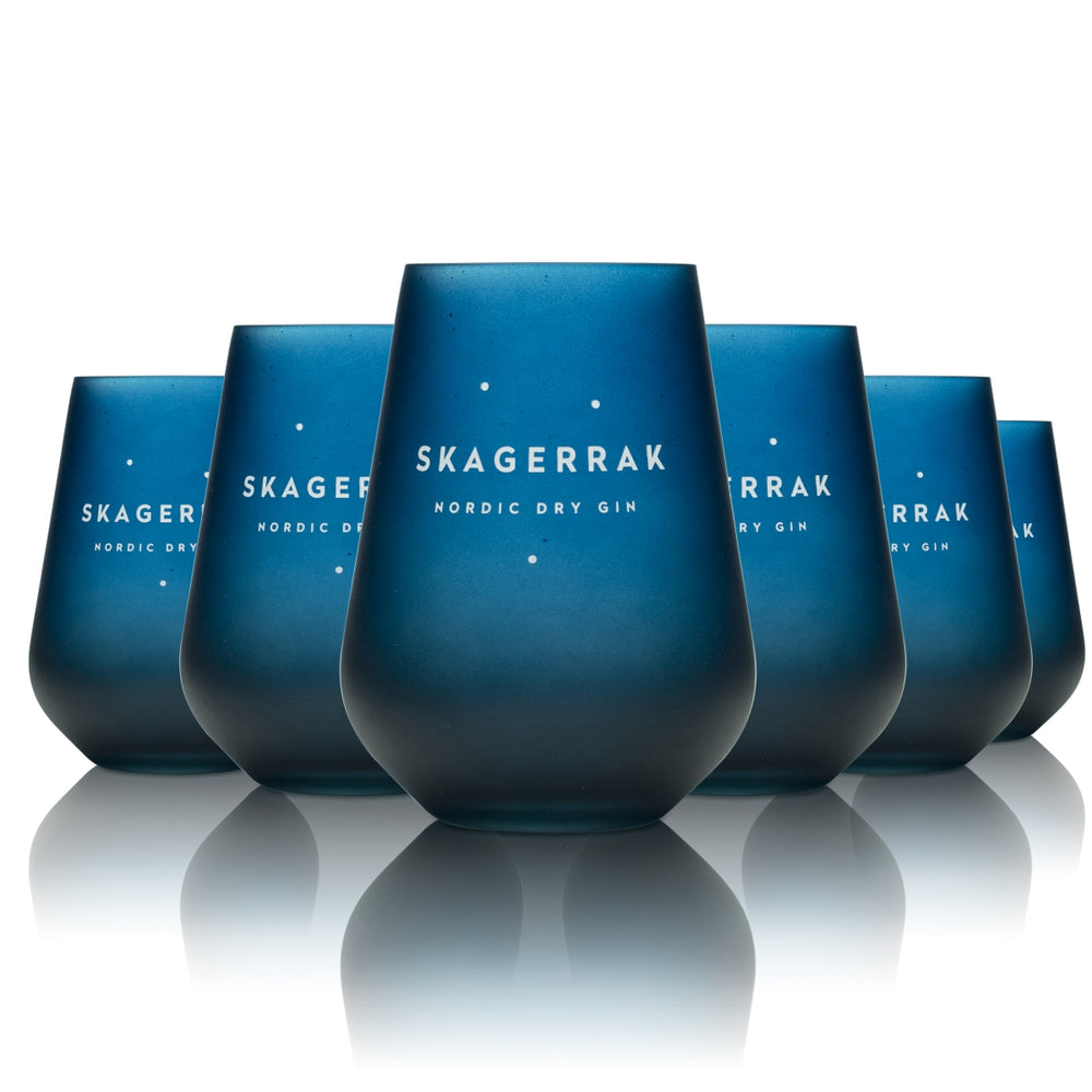 6x Skagerrak Gin Glass 0.4l Tumbler Tumbler Longdrink Tonic Glasses Gastro Frosted
