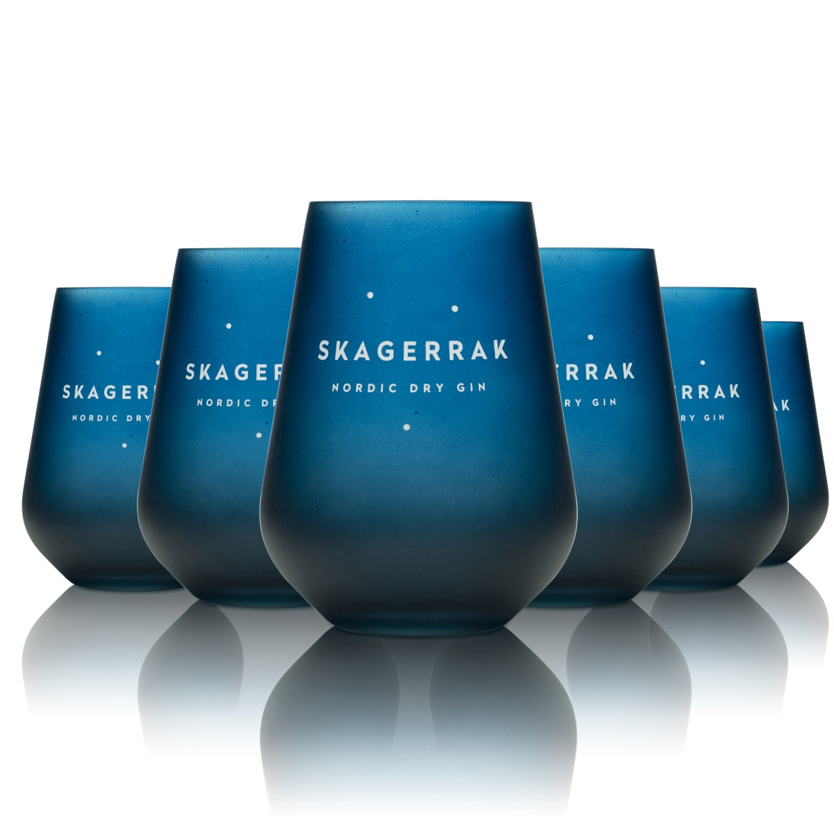 6x Skagerrak Gin Glass 0.4l Tumbler Tumbler Longdrink Tonic Glasses Gastro Frosted