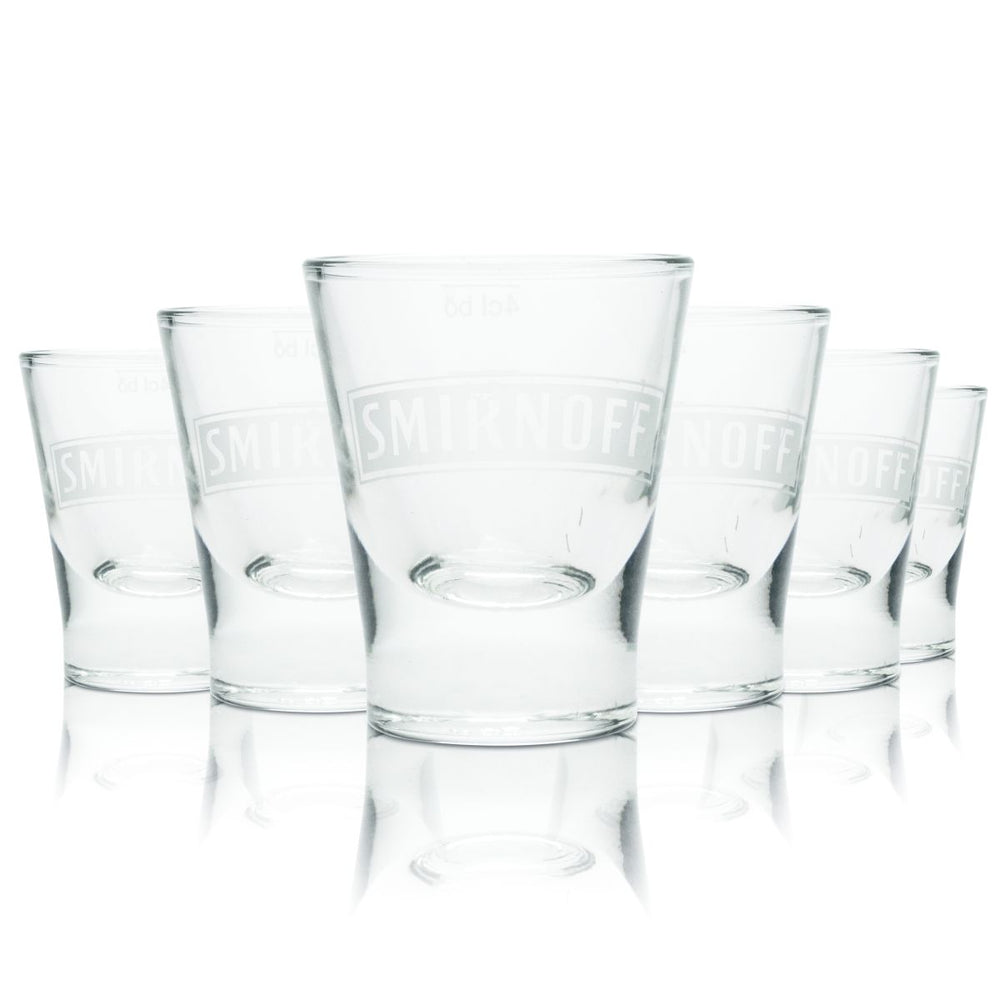 6x kieliszek do sznapsa Smirnoff 5,5 cl Kieliszek do shotów Kieliszek do shotów Zestaw kieliszków do shotów Kieliszek do wódki