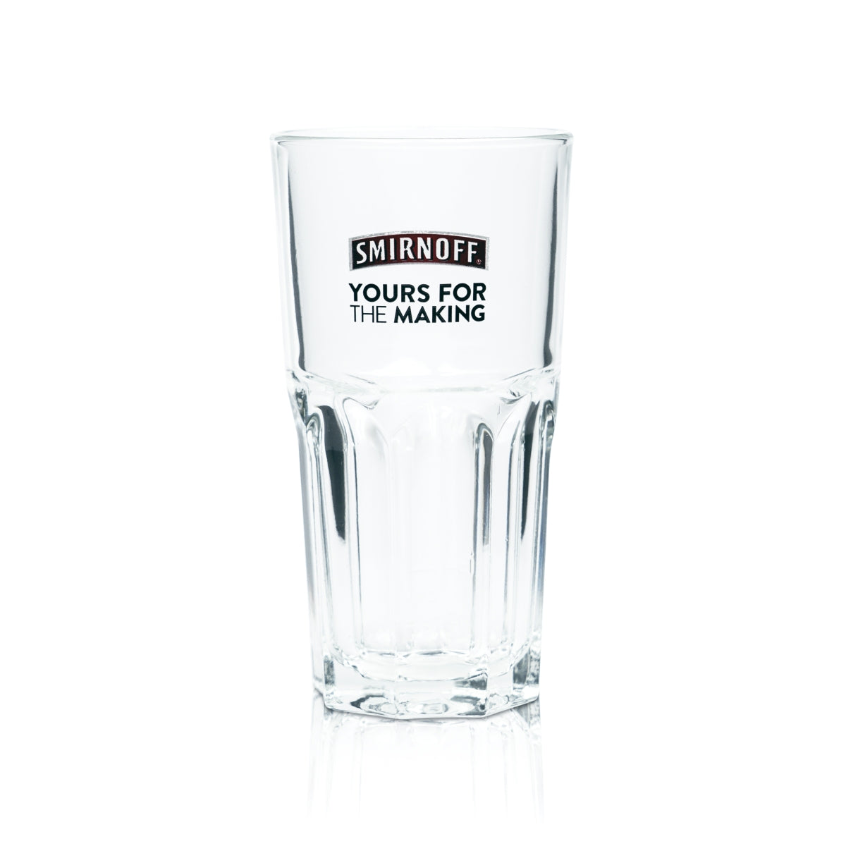 6x Smirnoff Vodka Glass 0,3l Longdrink Glass Relief Yours For The Making Glasses Bar – Widok 2