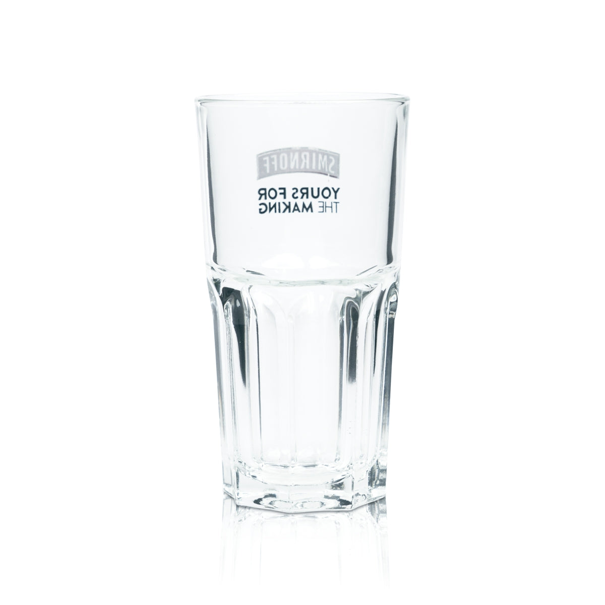 6x Smirnoff Vodka Glass 0,3l Longdrink Glass Relief Yours For The Making Glasses Bar – Widok 3