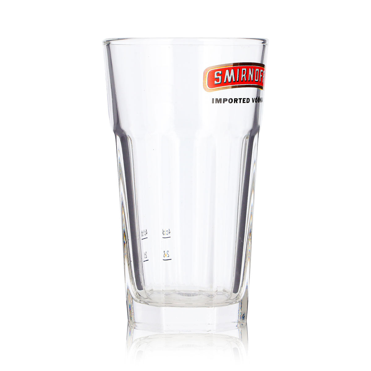 6 szklanek do wódki Smirnoff o pojemności 2 cl + 4 cl na longdrinki – importowana wódka z czerwonym logo – Widok 4