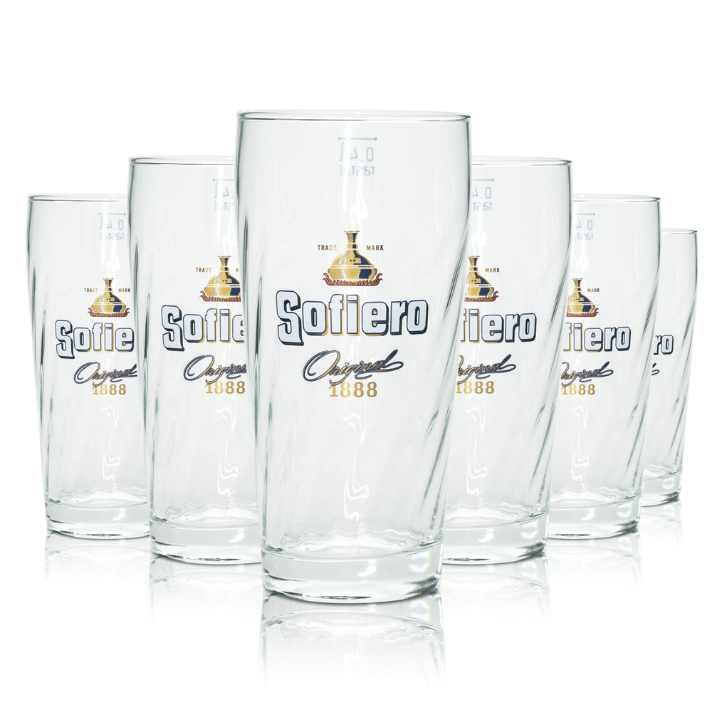 6x Sofiero szklanka do piwa 0,4l Willi kufel 1888 Szwedzkie szklanki do mocnego piwa z reliefem