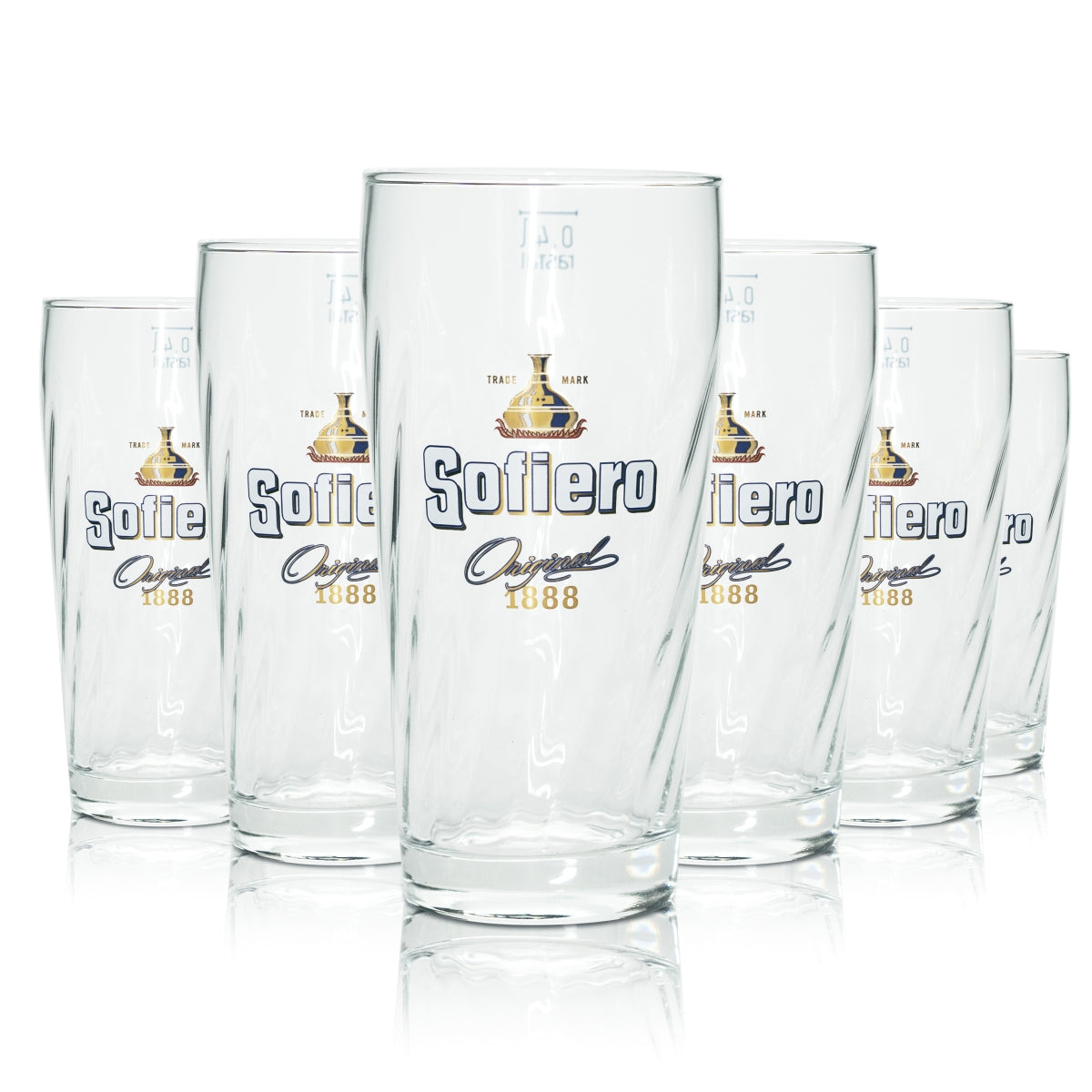 6x Sofiero szklanka do piwa 0,4l Willi kufel 1888 Szwedzkie szklanki do mocnego piwa z reliefem