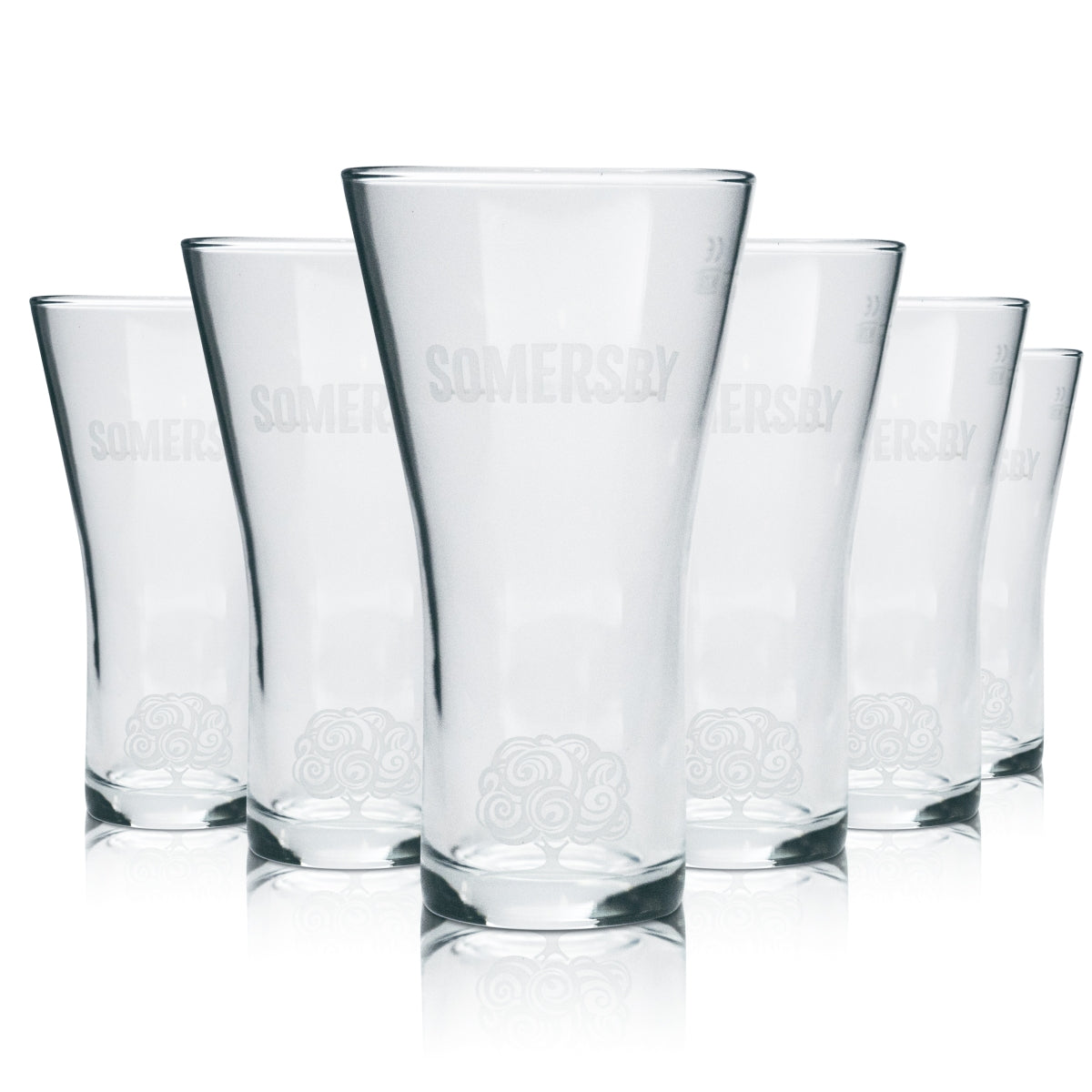 6x Somersby Cider Glass 0.3l Goblet Longdrink Beer Cider Glasses Gastro Bar