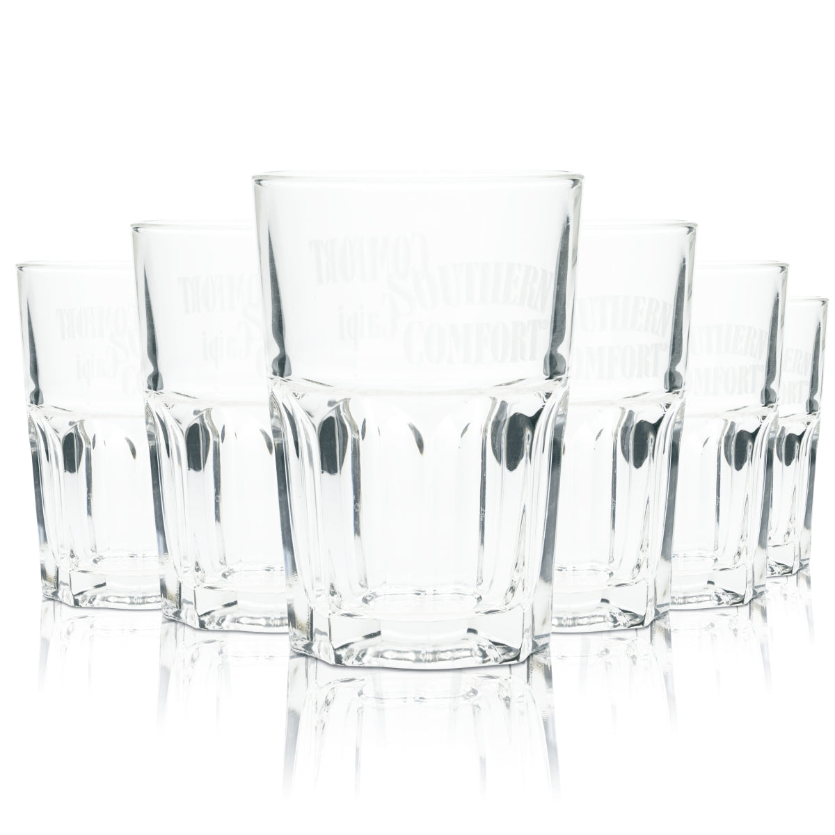 6x Szklanka do whiskey Southern Comfort 0,3l Longdrink Contour Szklanki Bourbon Liqueur Bar