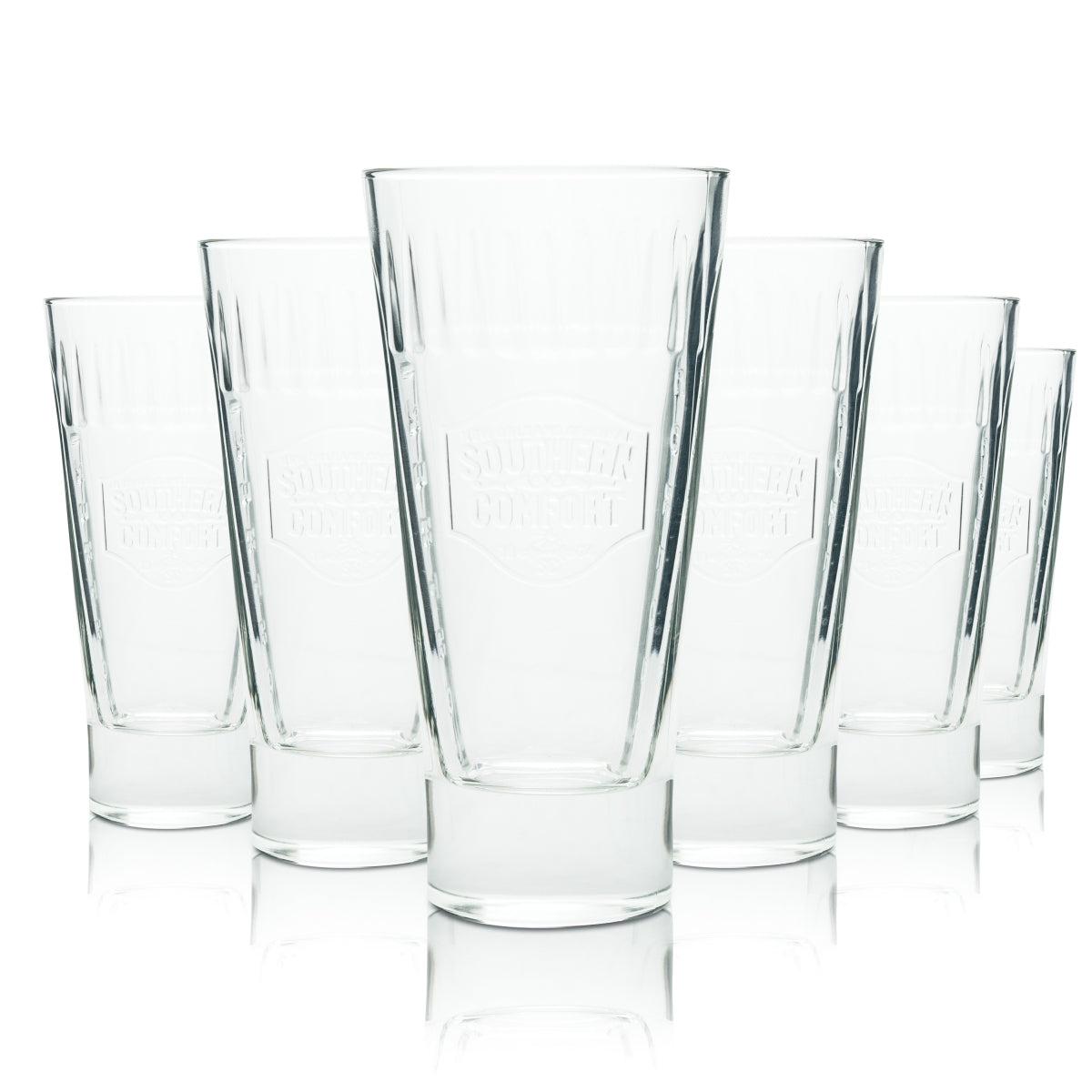 6x Szklanka do whisky Southern Comfort 0,3l Longdrink Relief Szklanki koktajlowe Contour