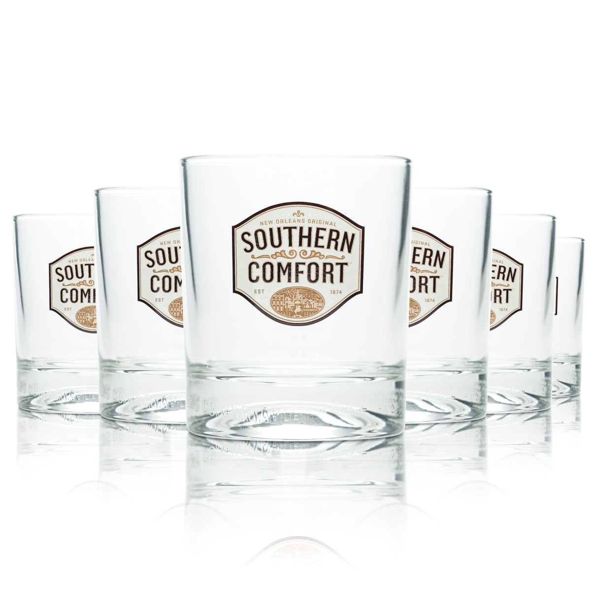 6x Szklanka do whiskey Southern Comfort 0,3l Kubek Szklanki Gastro Bourbon USA