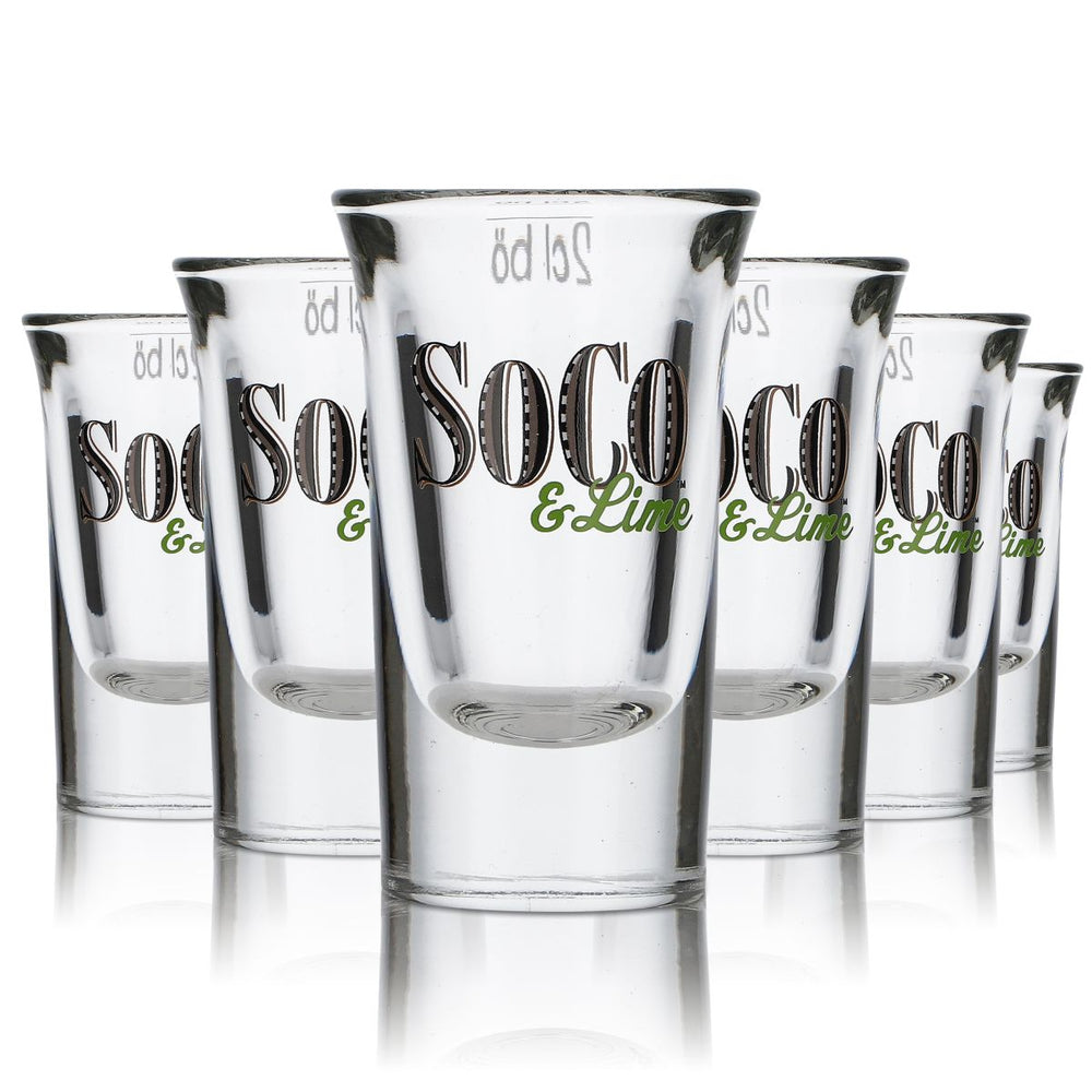 6x Southern Comfortt Szklanka Szklanki do shotów Stamper KurzerSOCO & Lime