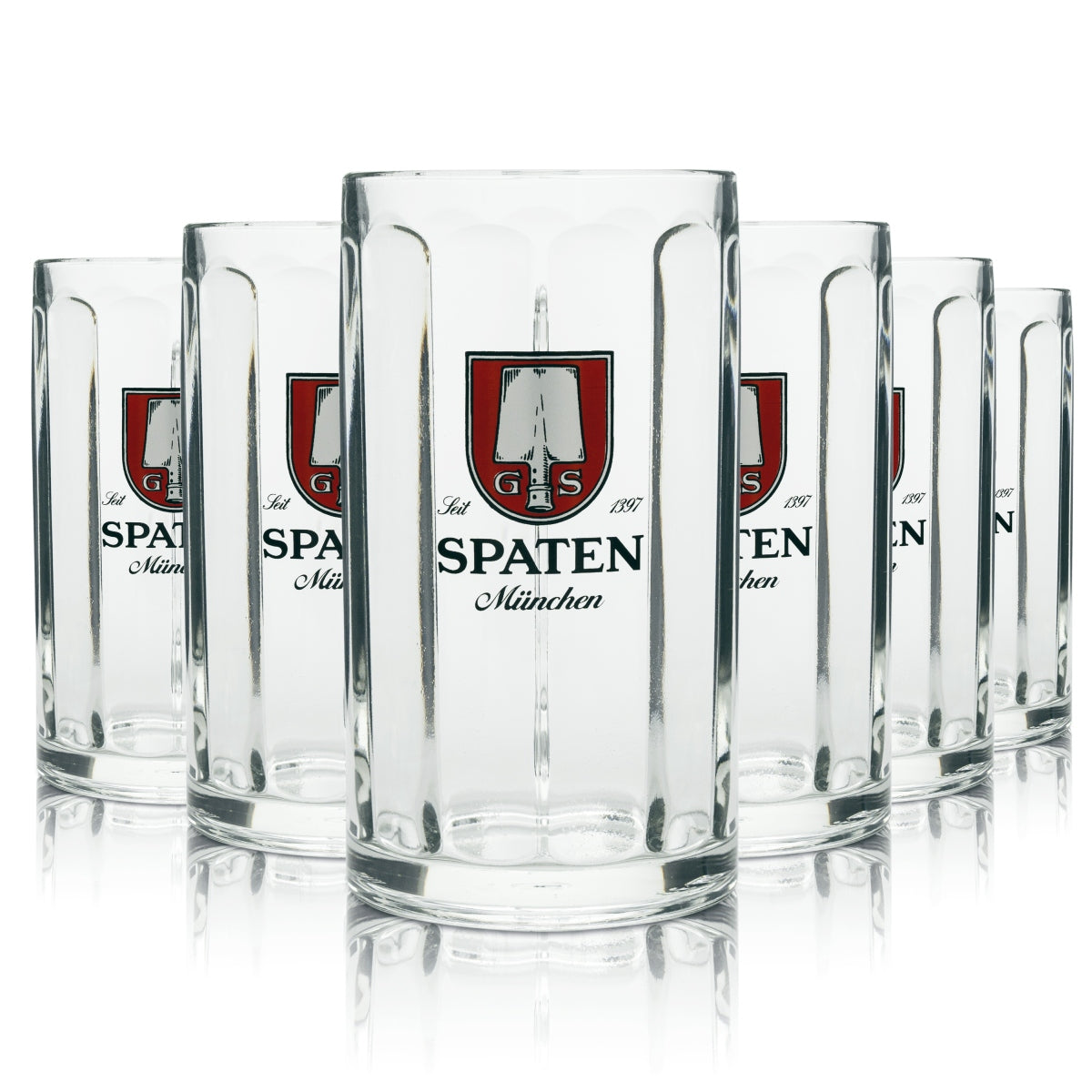 6x szklany dzbanek do piwa Spaten 400ml Brema