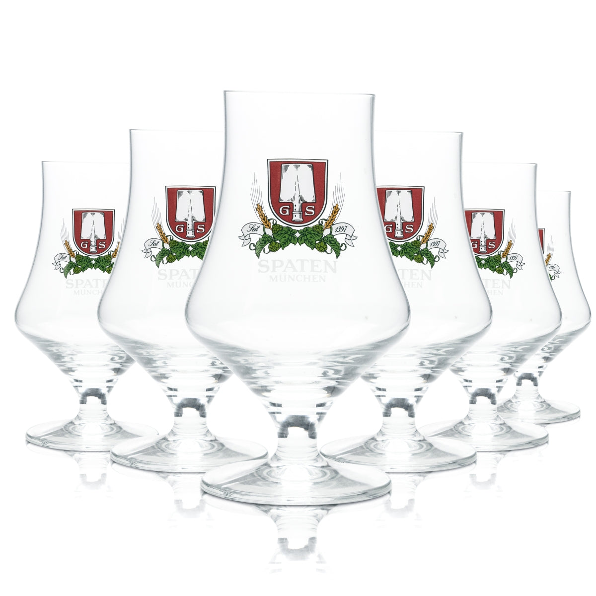 6x Spaten Szklanka 0,4l Piwo Tulip Goblet Puchar Szklanki Browar Bawaria Gastro Bar