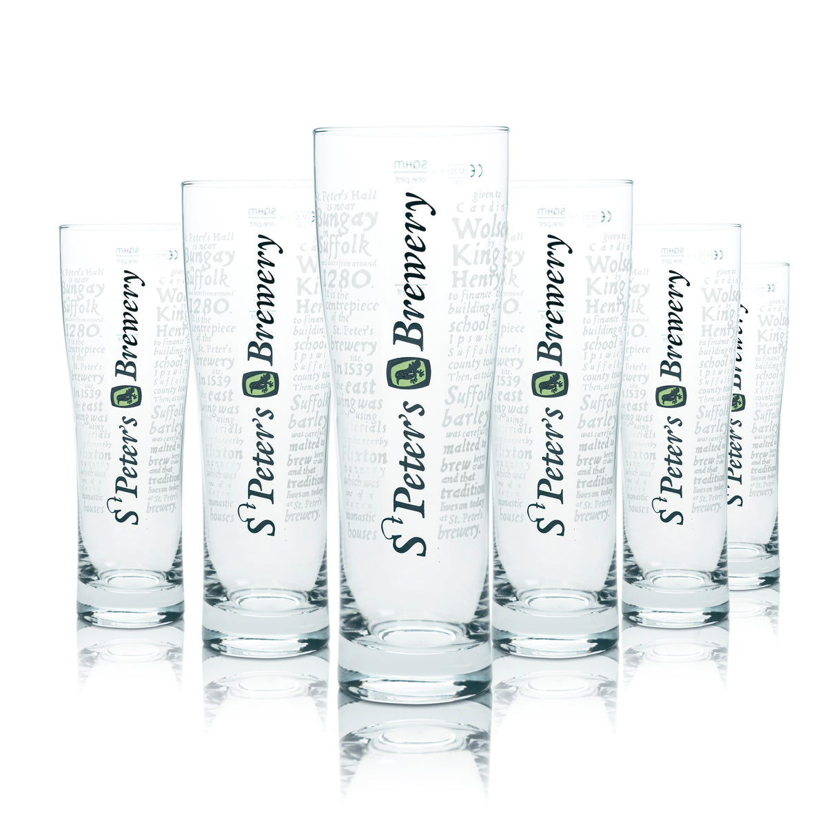 6x Szklanka do piwa St. Peter's Brewery 0.5l Goblet Tulip Glasses Pint Beer Gastro – Widok 4