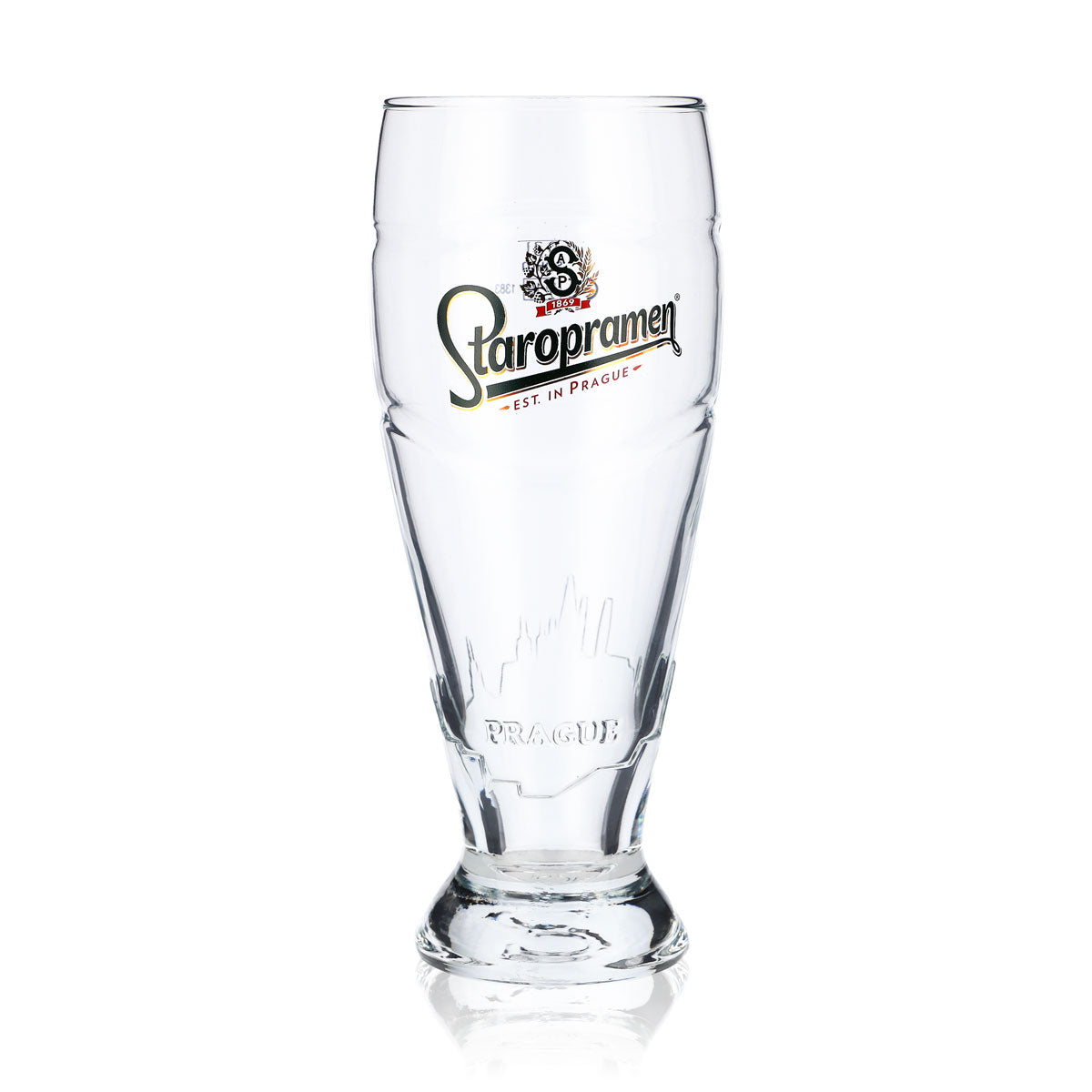 6x szklanki Staropramen Relief Szklanka pucharowa 0,3 l Szklanki Pragi Skyline – Widok 2