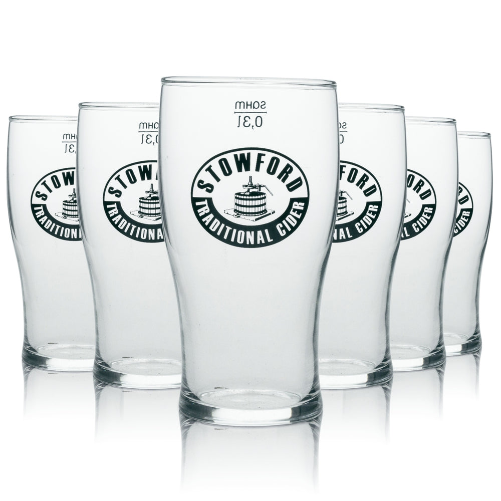 6x Stowford szklanka do cydru long drink czarne logo 300ml