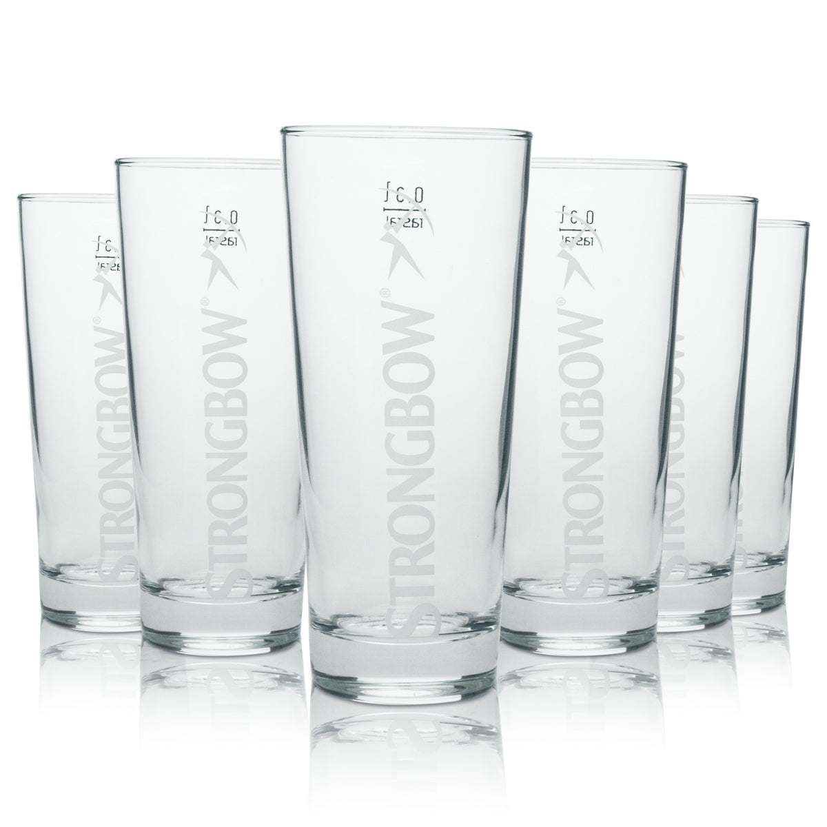 6x Strongbow Cider Glass Longdrink 300ml rastal