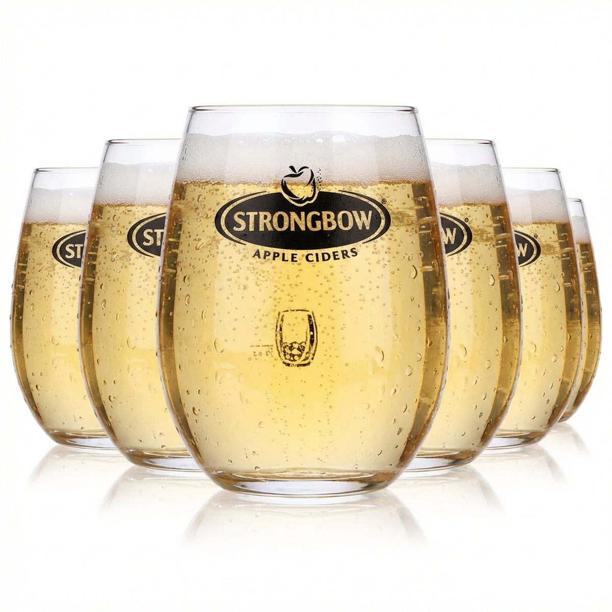 6x szklanki Strongbow Cider Szklane szklanki Apple Ciders Perfect Serve