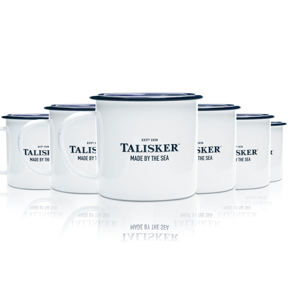 6x Talisker Whisky Mug Emaliowany szklany kubek 0,2l Metalowe kieliszki do kawy z lodem