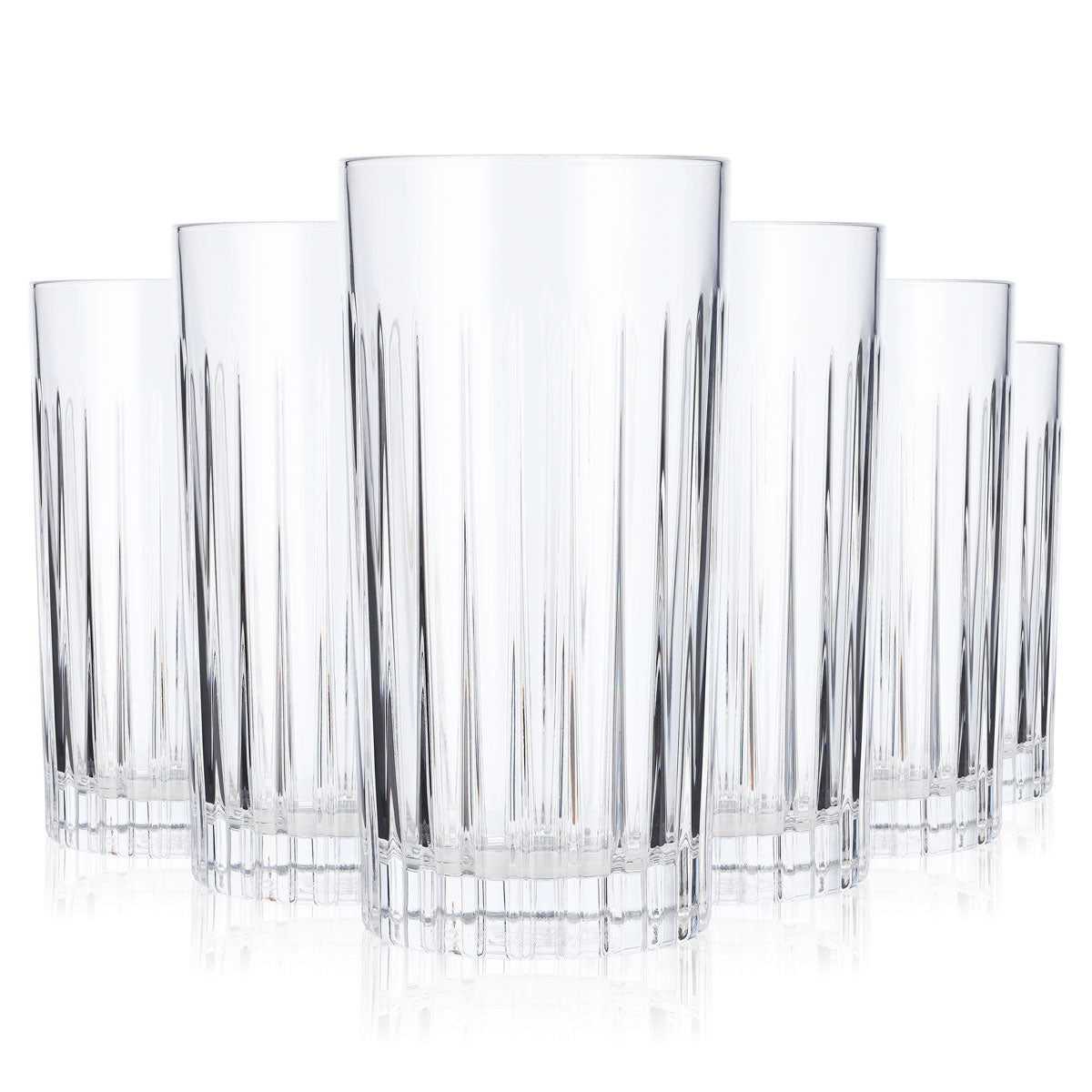 6x szklanka do ginu Tanqueray Szklanki do ginu z tonikiem 0,42 l Szklanka do drinków długich Relief