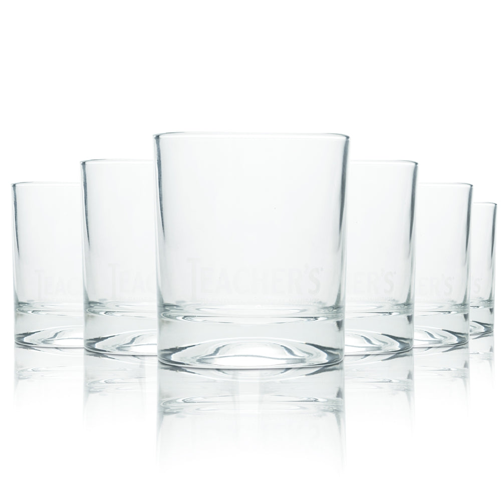 6x Teachers Whiskey Glass 0,3l Tumbler Mug Longdrink Glasses Scotch Bar Bourbon