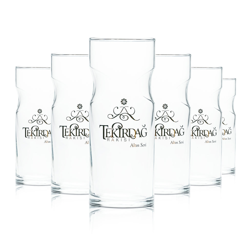 6x Tekirdag Raki szklanka 0,2l tumbler shot kieliszki konturowe anyż Turcja Anatol Bar