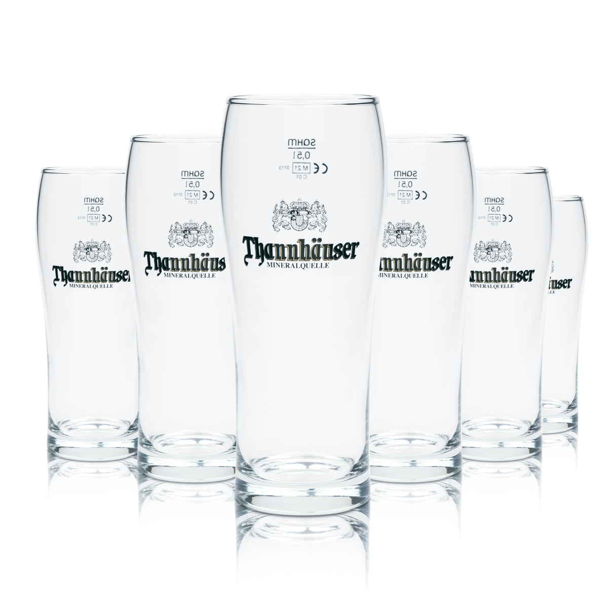 6x Szklanka do piwa Thannhäuser 0,5l Willi Becher Grazer Radel Mineralquelle Cup Beer